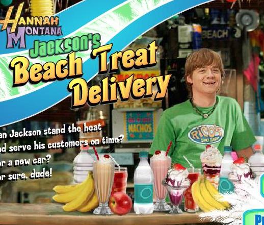 the game miley cyrus celebrity beach treat delivery food